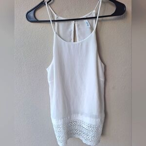 Minimi USA Women's top with embroidered bottom white color Size S